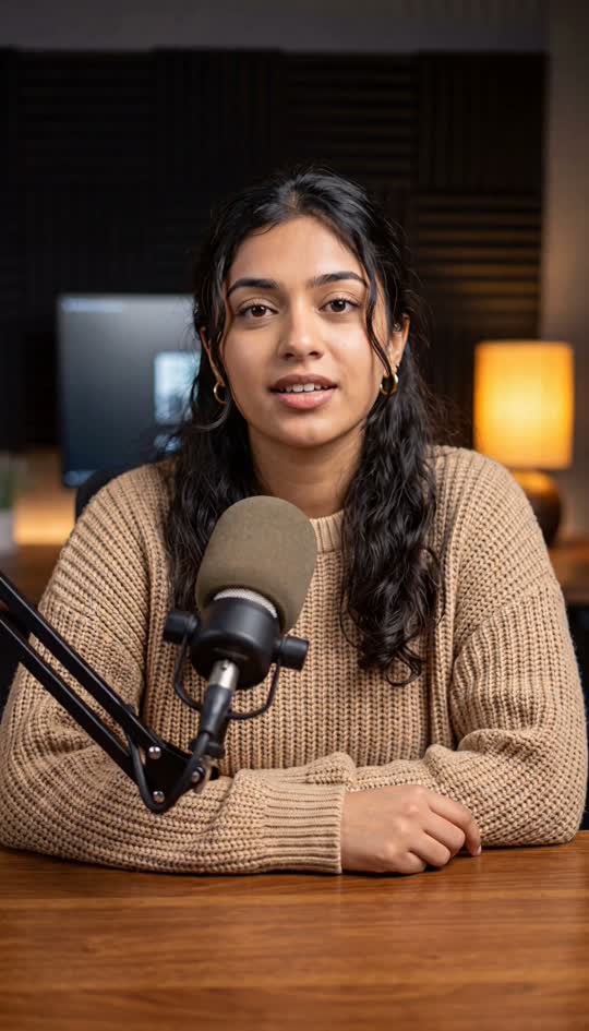 Tanvi · Indie podcast — AI presenter, Hindi sample
